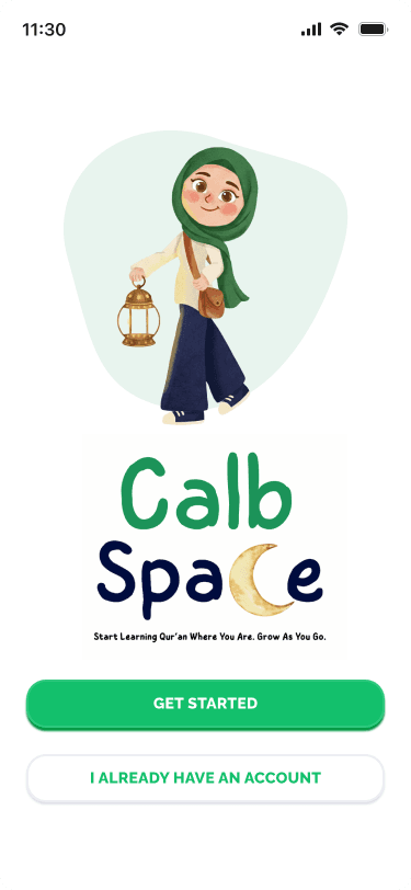Calb Space App Screen 1