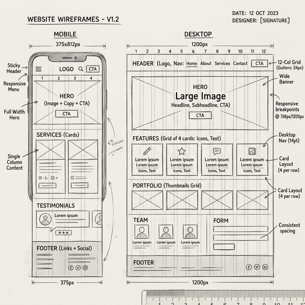 Initial Sketch & Wireframes